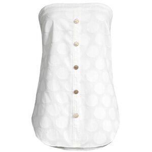 MILLY PENN GRAPHIC DOT CLIPPING SLEEVELESS TUBE TOP ✨